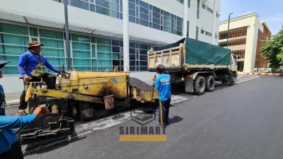 ลอกพื้นยางมะตอยเก่า บดอัดพื้นเดิม และลาดยางมะตอยใหม่ — ภาพที่ 4