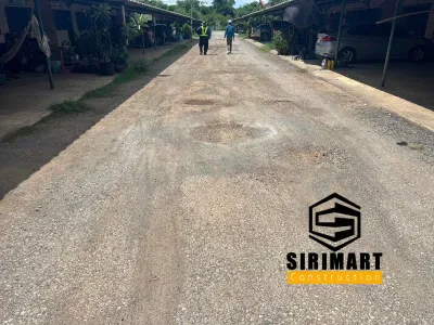 งานลาดยางมะตอย ถนนหน้าบ้านพักโรงงานน้ำตาล — ภาพที่ 5