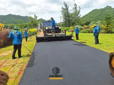 งานลาดยางมะตอย ทางเข้าบ้านตัวอย่าง เขาใหญ่ — ภาพที่ 5